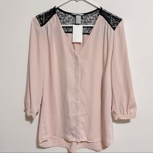H&M knit lace blouse